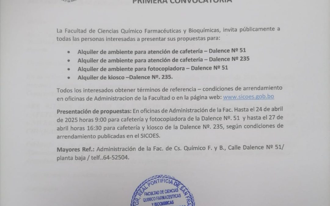 Primera Convocatoria 20/04/2026