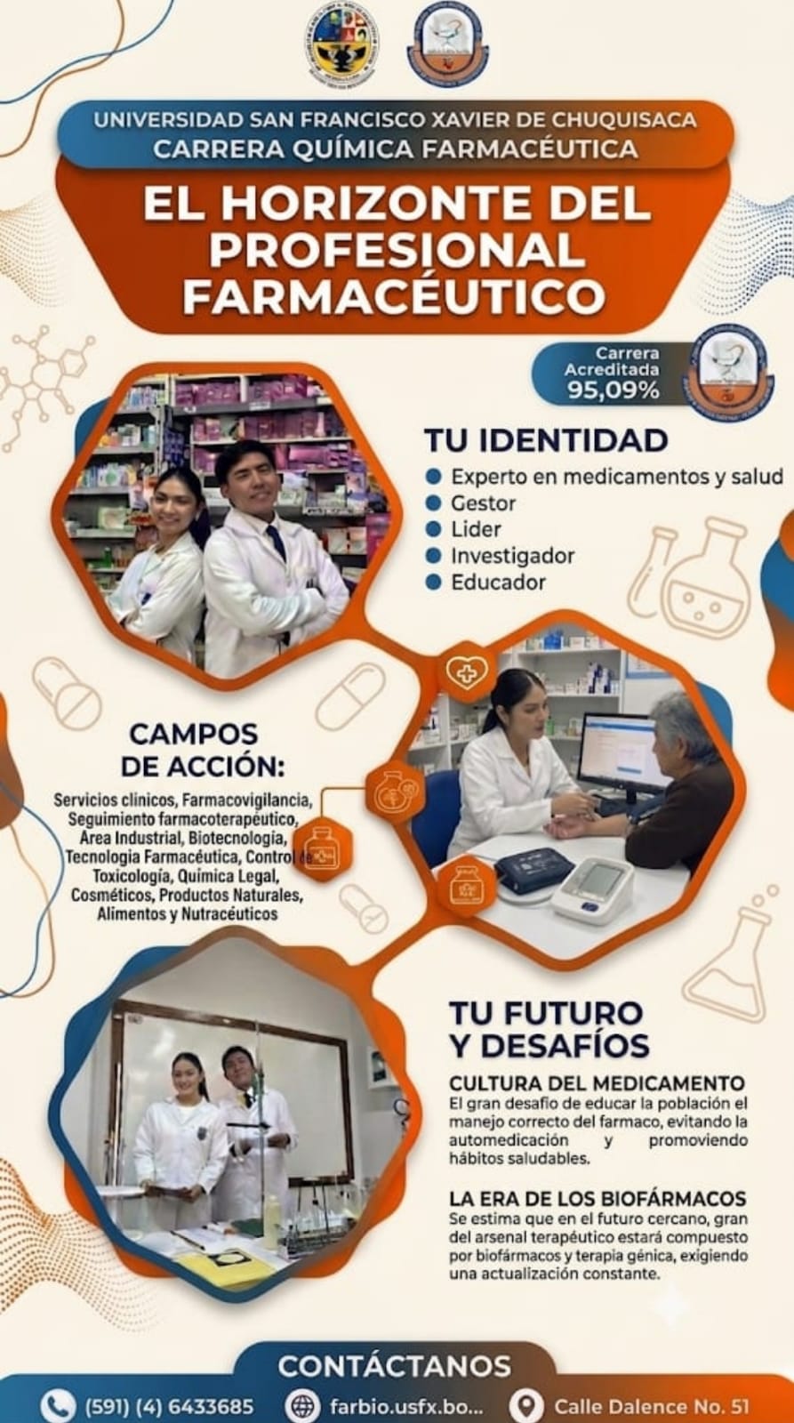 Tríptico Química Farmacéutica Lado 1
