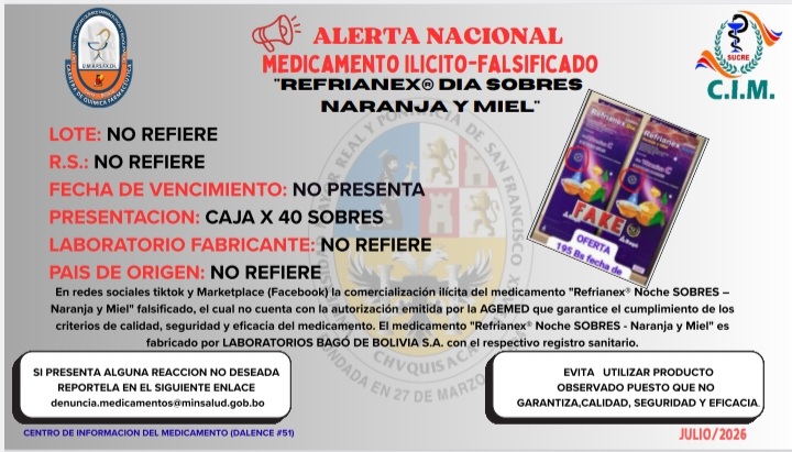 REFRIANEX DIA SOBRES «NARANJA Y MIEL» 22/07/2026